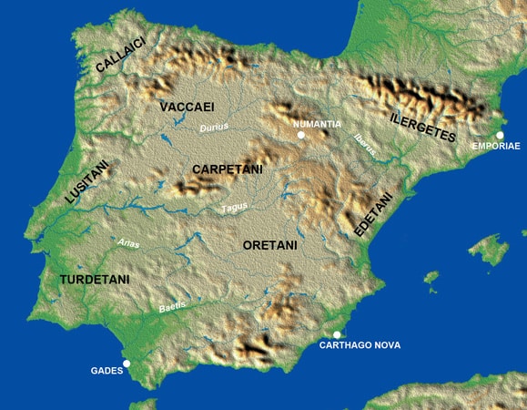 Map: Iberian Tribes