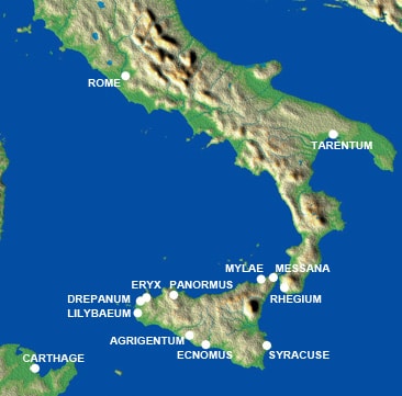 Map: First Punic War