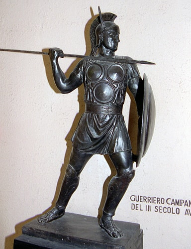 An impression of a Samnite warrior of the 3rd century BC