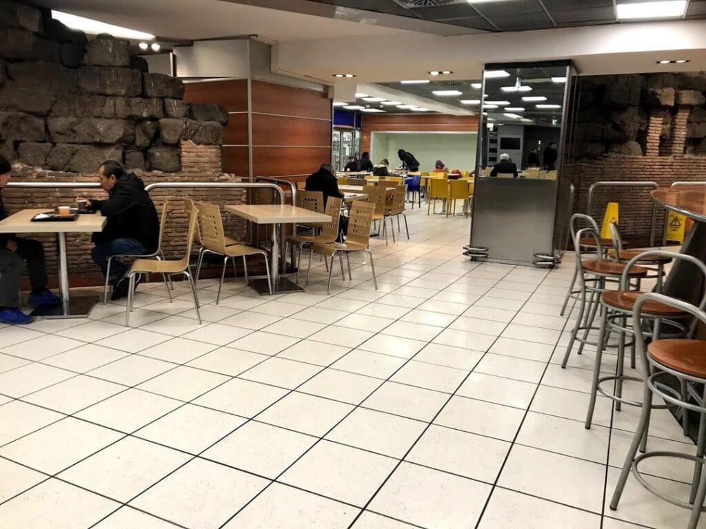 A Blend of Ancient and Modern: The 2500-Year-Old Servian Wall Inside a McDonald's in Roma Termini Station