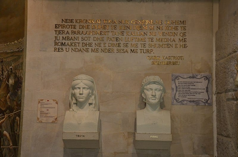 Bust Statues of Teuta and Pirro