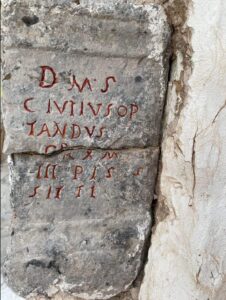 Roman gravestone found in my garden wall in Spain.