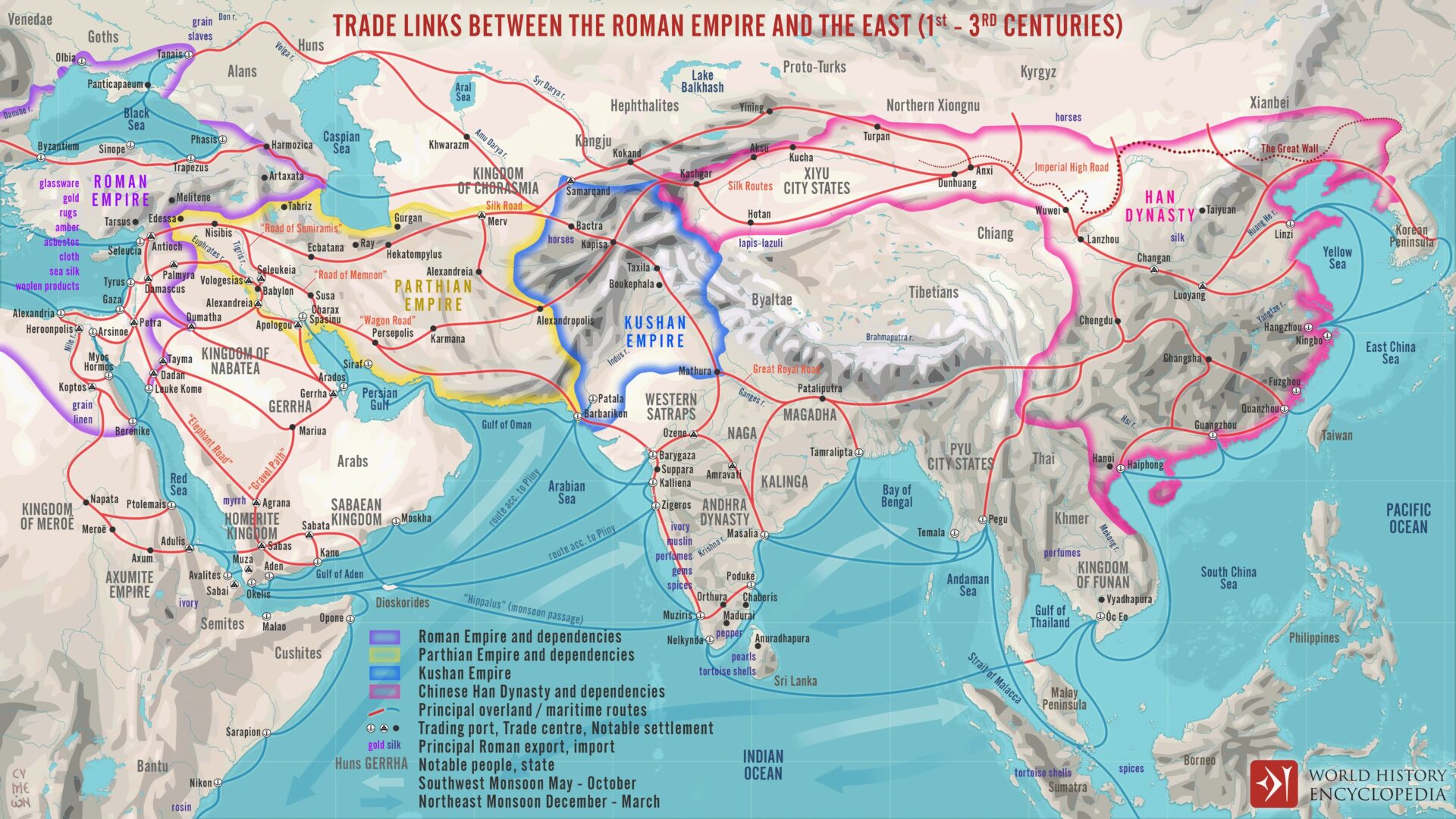 How did the Eastern Romans Trade with Far East?