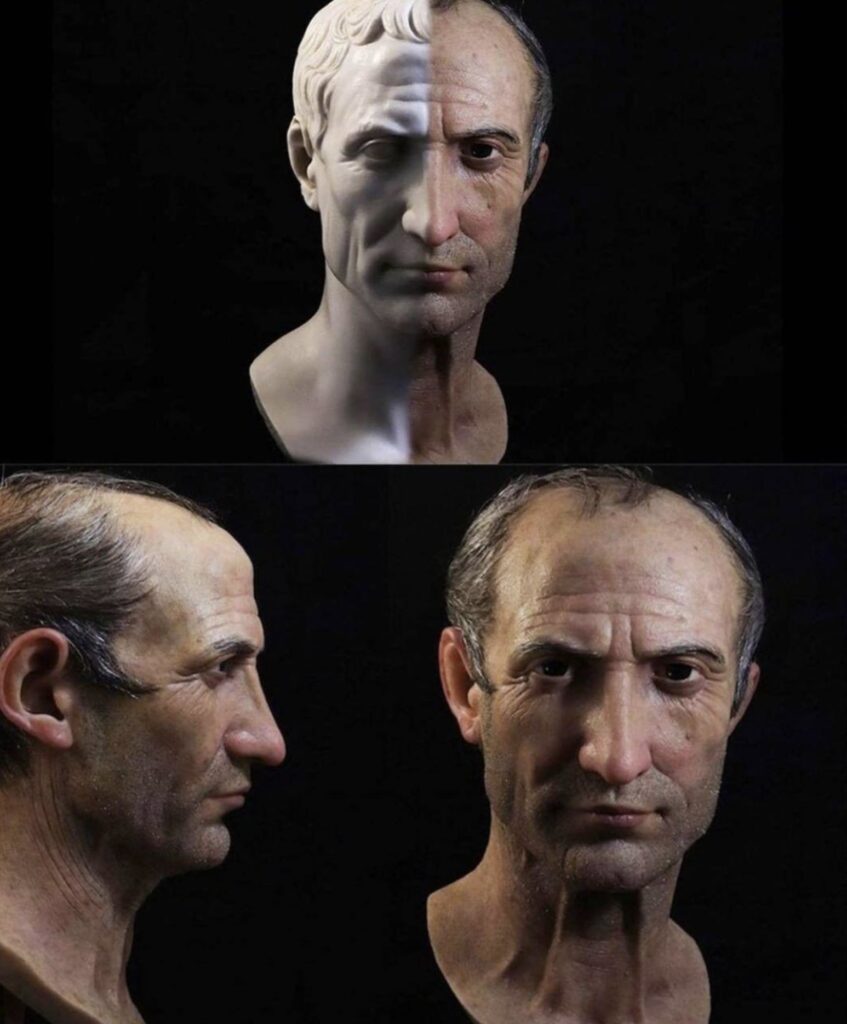 Hyper-realistic facial reconstruction of Caesar modeled from his Vatican Museum bust 4 Hyper-realistic facial reconstruction of Caesar modeled from his Vatican Museum bust