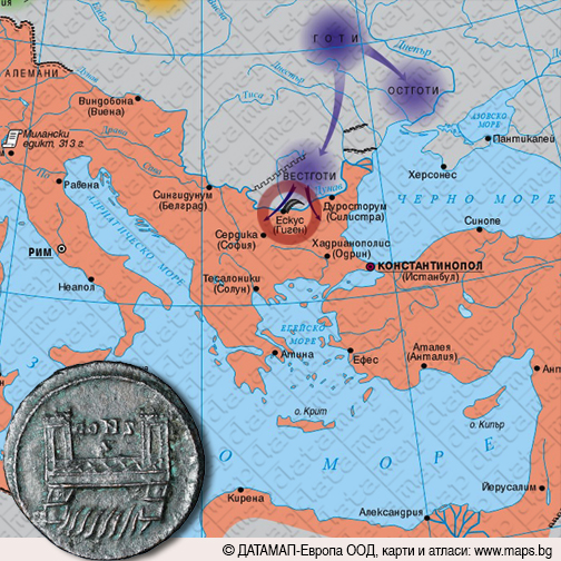 When the Danube Falls: The Roman World Emerging From the River 2 Map of the bridge on the Danube