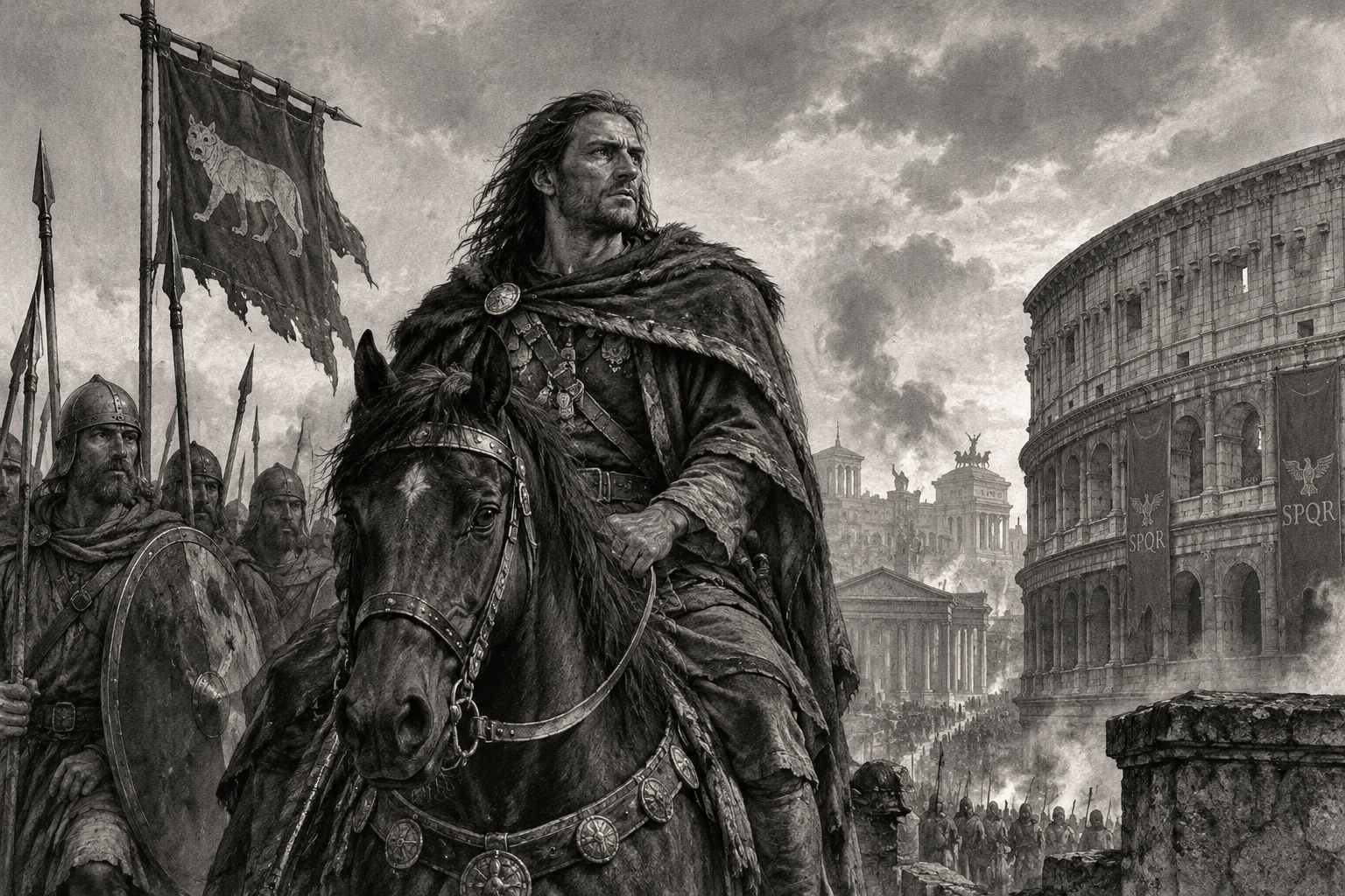 Alaric: The Legendary King Who Conquered Rome in 410 3 Alaric - AI generated